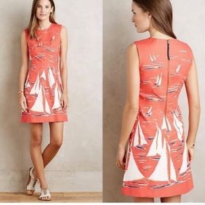 Anthropologie Maeve Berru Poplin Dress Shift
Sailboat Red ❤️